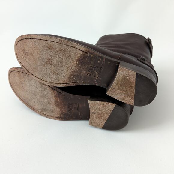 Frye Women's Melissa Button Back Zip Short Ankle Bootie Brown 6.5 B Boots 76458 - Picture 10 of 11